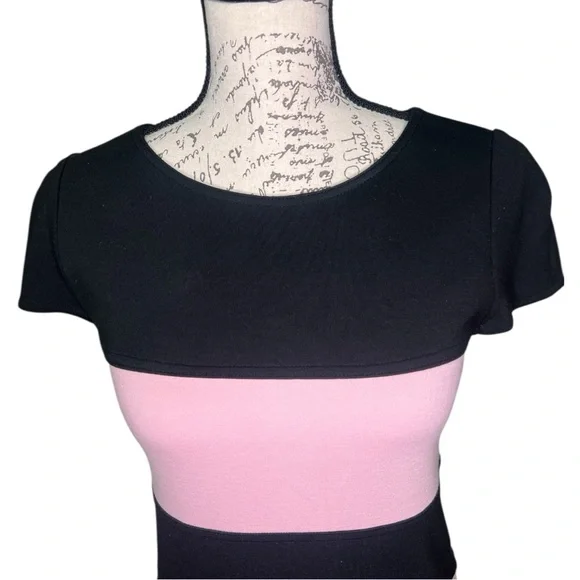 Yoana Baraschi | Black and Pink Striped Dress for Women Size Small - Picture 9 of 16